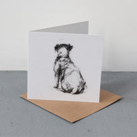 "Backjack" Terrier Fine art card