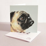 Tan Pug Fine art card
