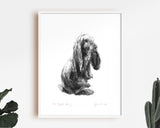 "The Bright Bunny" Rabbit Sketch Print