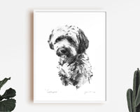 Cockapoo Sketch Print