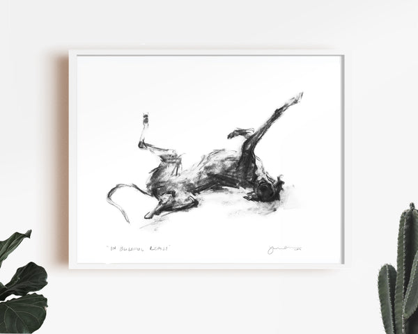 "In Blissful Repose" Sighthound Sketch Print