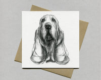 Basset Hound Fine art card