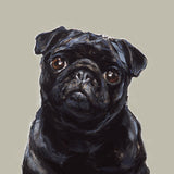 Black pug print