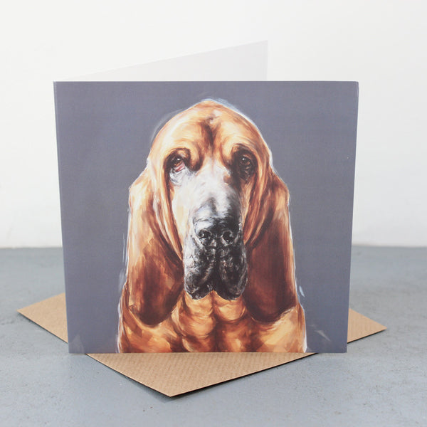 Bloodhound greetings card