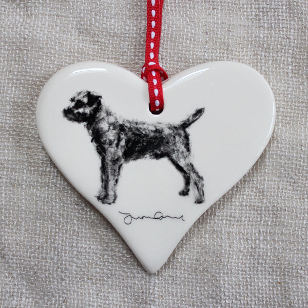 Border Terrier standing Heart