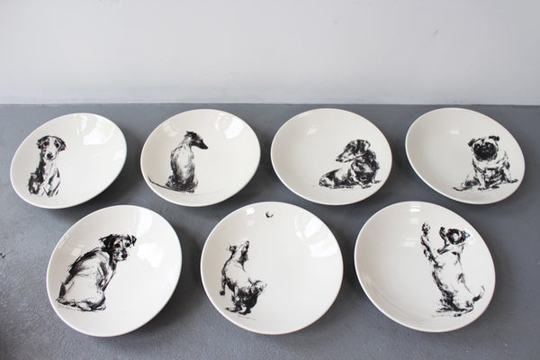 Large Shallow Bowls - charcoal sketches