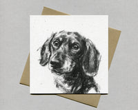 Dachshund portrait Fine art card