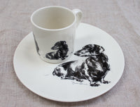 Dachshund mug and plate