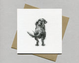 Dachshund Wagging Fine art card