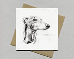 Greyhound Fine art card