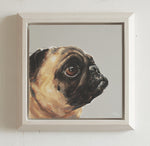 SOLD Pug - Oil on board ORIGINAL