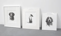 Black Poodle Sketch Print