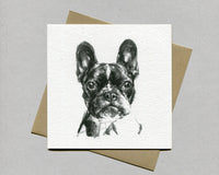 French Bulldog Fine art card