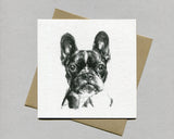 French Bulldog Fine art card