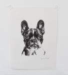 SOLD French Bulldog Charcoal sketch ORIGINAL