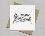 "Great Lengths" Whippet Fine art card