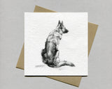 German Shepherd Fine art card