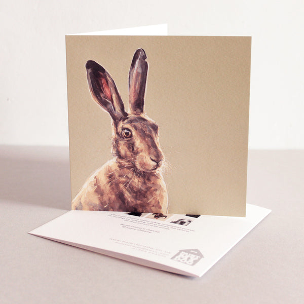 Hare fine art card