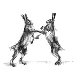 "The Match" Hares Sketch Print