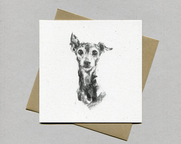 Italian Greyhound Fine art card