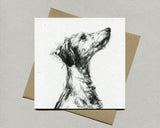 Listener Lurcher Fine art card