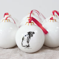 Looking Back Terrier Christmas Bauble