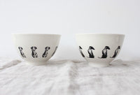 Deep small bowls - charcoal sketches