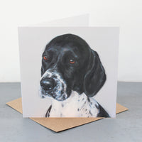 English pointer greetings card