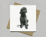 Poodle Sitting Fine art card