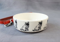 Pug Dog Feeding Bowl - Small
