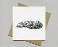 Sleeping Lurcher Fine art card