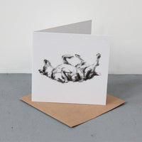 "Rolling" Terrier Fine art card