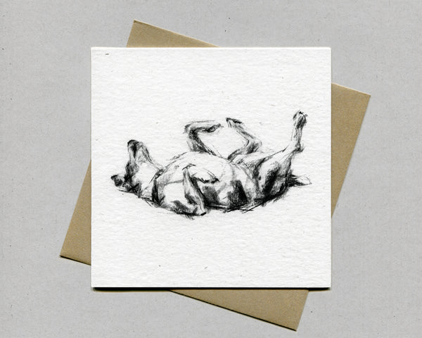 "Rolling" Terrier Fine art card
