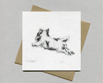 "Running" Terrier Fine art card