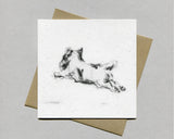 "Running" Terrier Fine art card