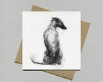 "Whippet Sitting" Serene Fine art card