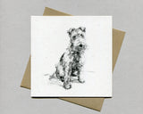 The Scamp terrier Fine art card