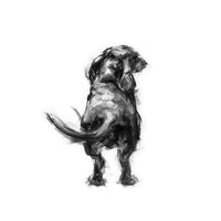 "The Wag" Dachshund Sketch Print