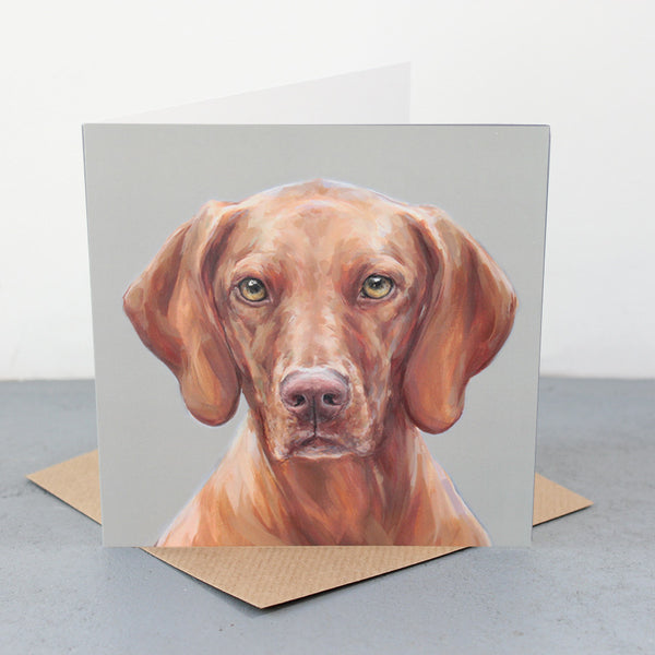 Vizsla Fine art card Vizsla greetings card PaintMyDog Dog